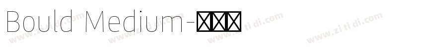 Bould Medium字体转换